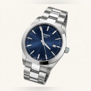 Tissot Men's Stainless Steel Blue Dial Watch (NWT)